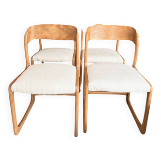 Ensemble de 4 chaises Baumann traîneau
