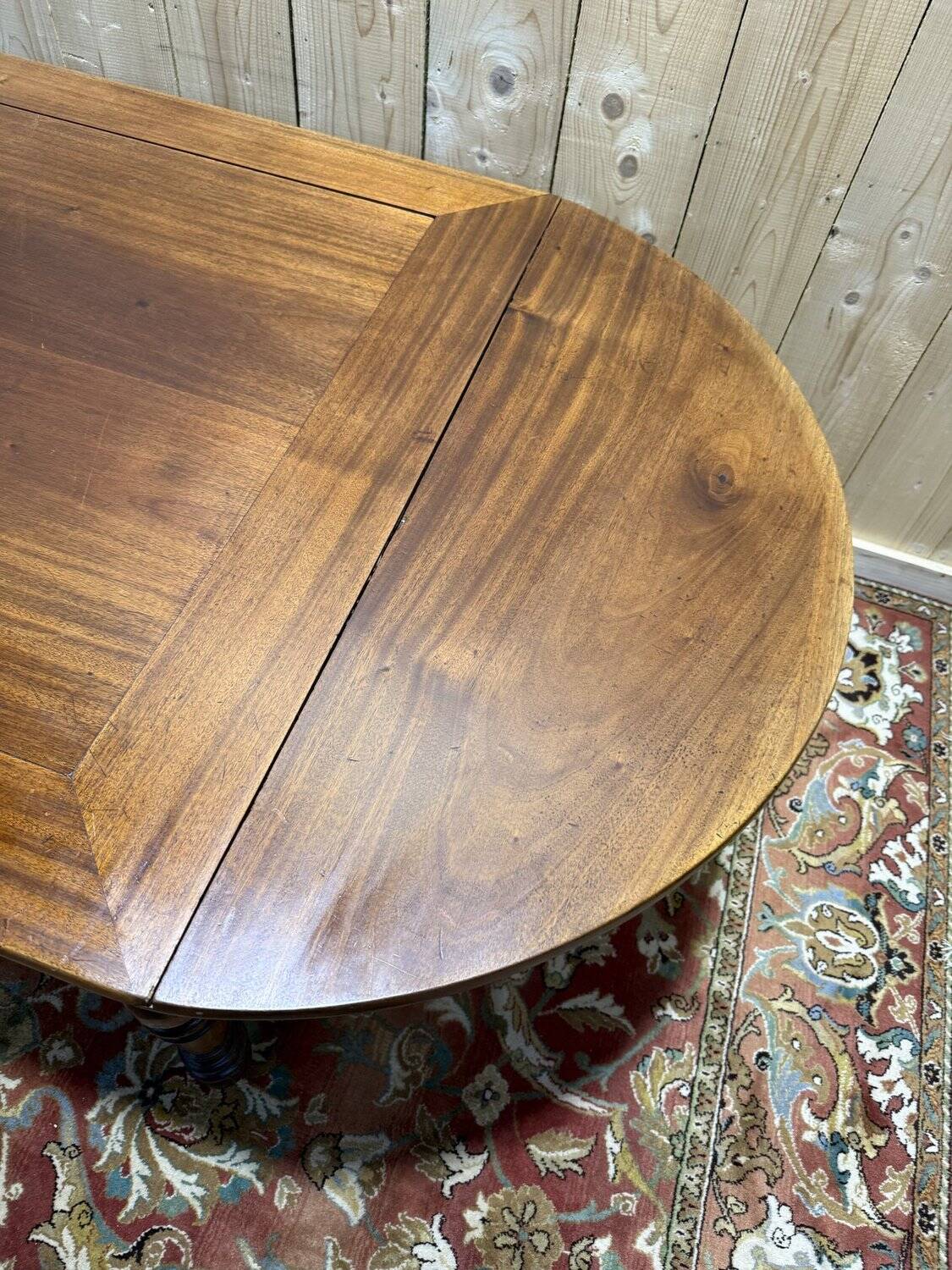 Louis Philippe mahogany farm table with flaps