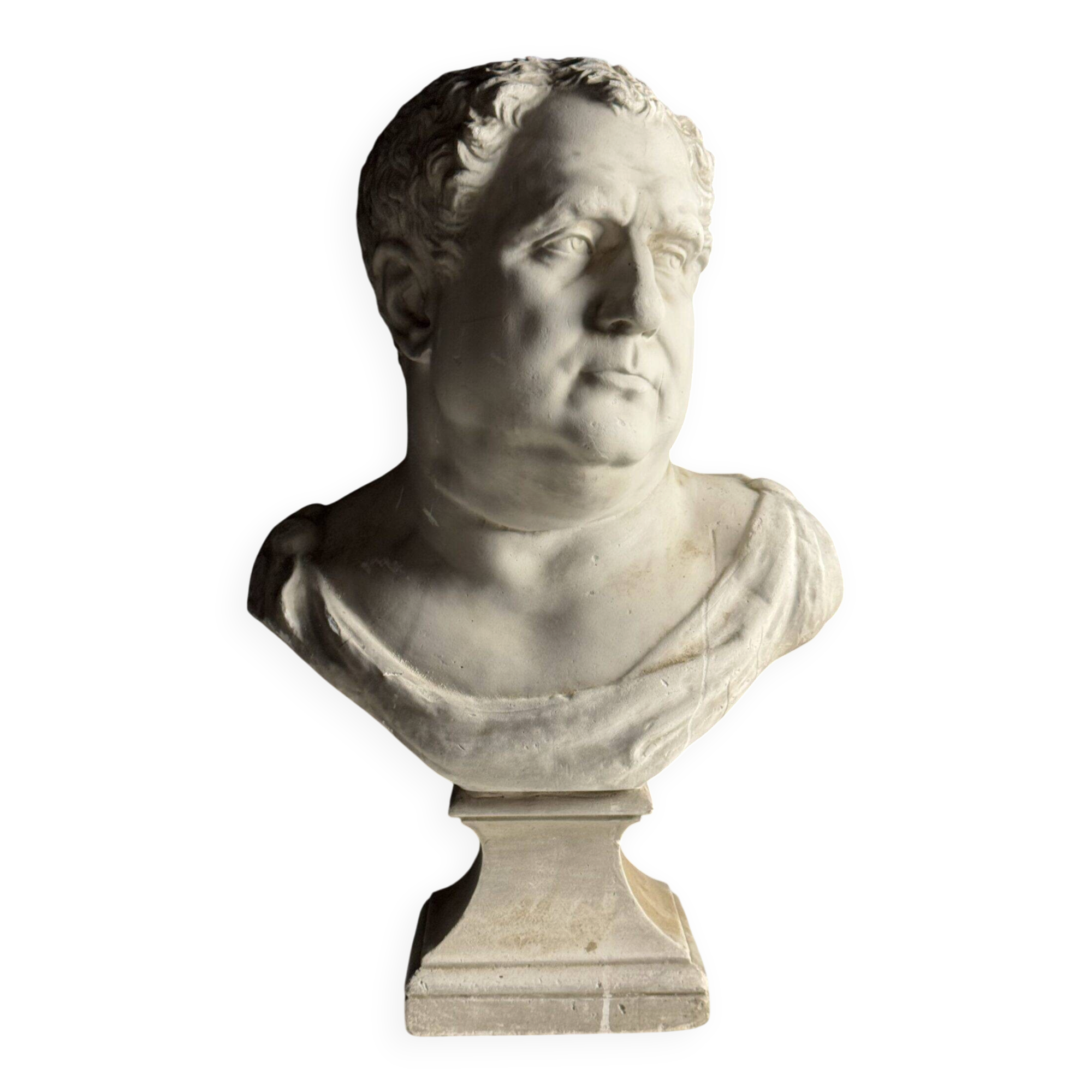 Buste de Vitellius en plâtre romain, 20e siècle.