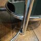 Table d’appoint vintage en verre fumé et chrome