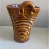 Paire de 2 vases en terre cuite artisanal