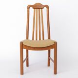 Set of 4 Danish Teak Dining Chairs 1960s, Mid Century Vintage Chairs, Beige