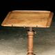 Beautiful "sun" table in solid walnut. Patented. Around 1900.