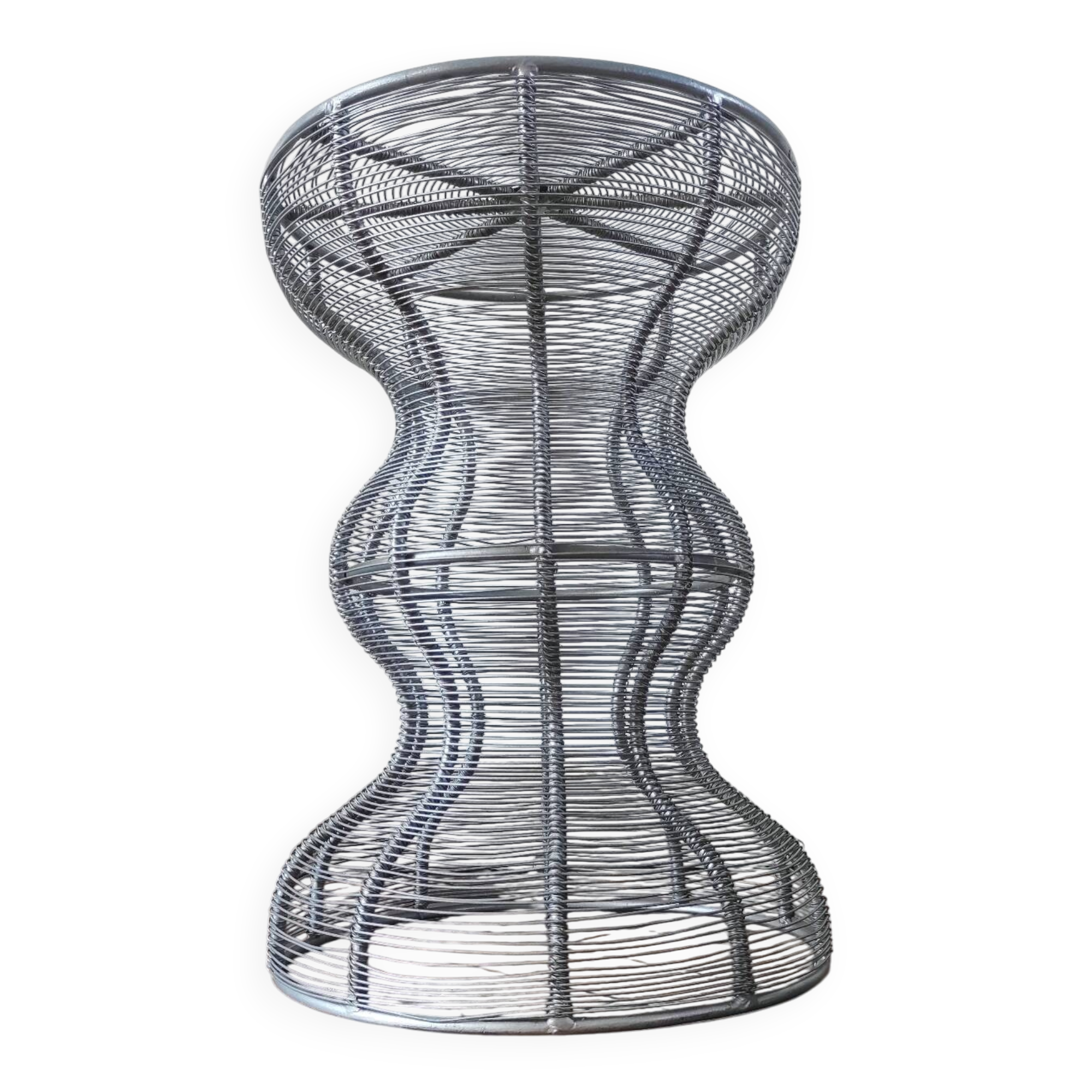 Vintage metal stool / side table