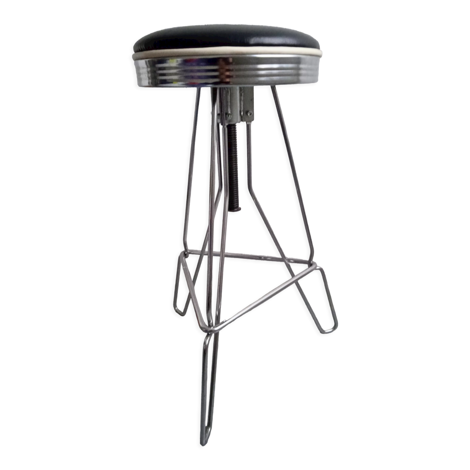 Vintage American style screw bar stool