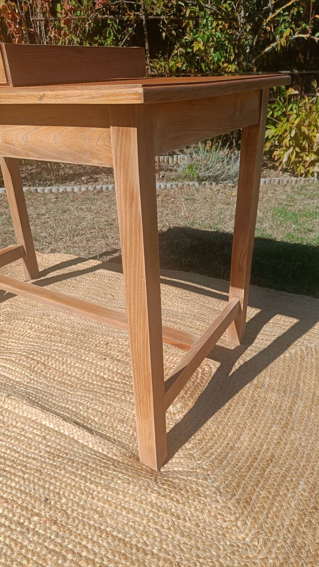 Table de ferme en bois un tiroir