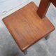 Vintage brutalist wooden T chair