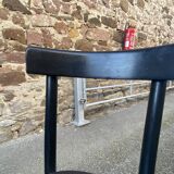 4 French chairs, Café brasserie model, curved wood from the 1970s