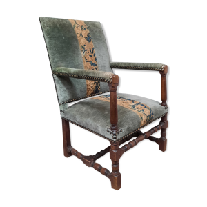 Fauteuil louis xiii tapissé