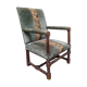 Louis XIII armchair partly upholstered from the 17th sawcum