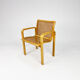 Fauteuil en bois de hêtre et sangle par Olivo Pietro, Italie, années 1970