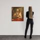 Antique religious painting from the 17th century, Saint Jerome