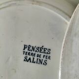 Set of 6 ironstone plates in shades of blue, late 19th to early 20th century.