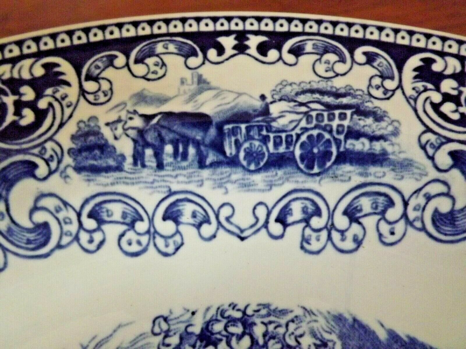 Round Serving Bowl Dutch Royal Sphinx Maastricht Cambridge Old England 3592