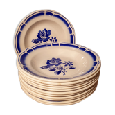Suite of 12 hollow plates Badonviller