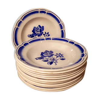 Suite of 12 hollow plates Badonviller