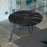 Side table in marble and wrought iron