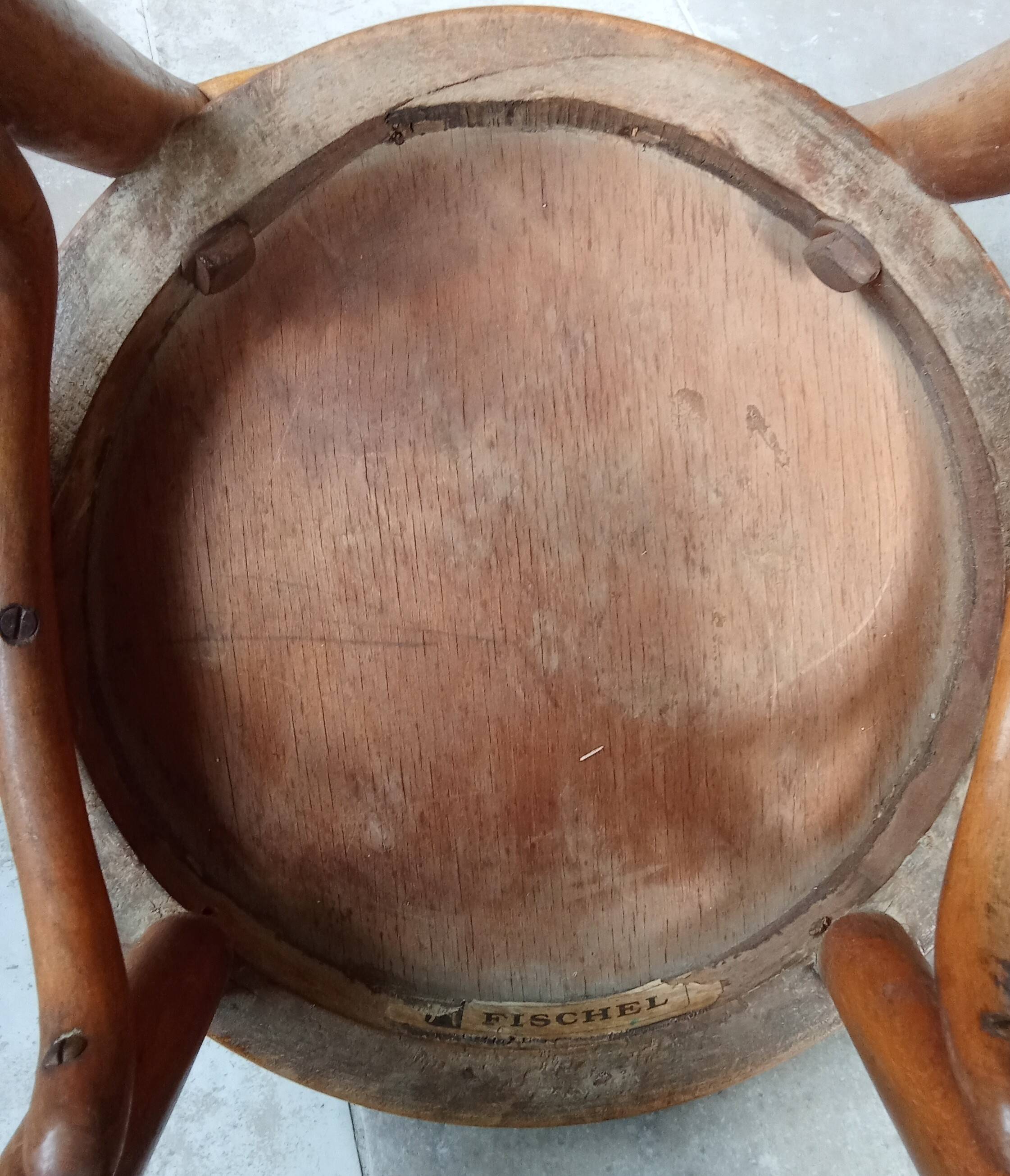 Old small Fischel children's chair with Pierrot decor