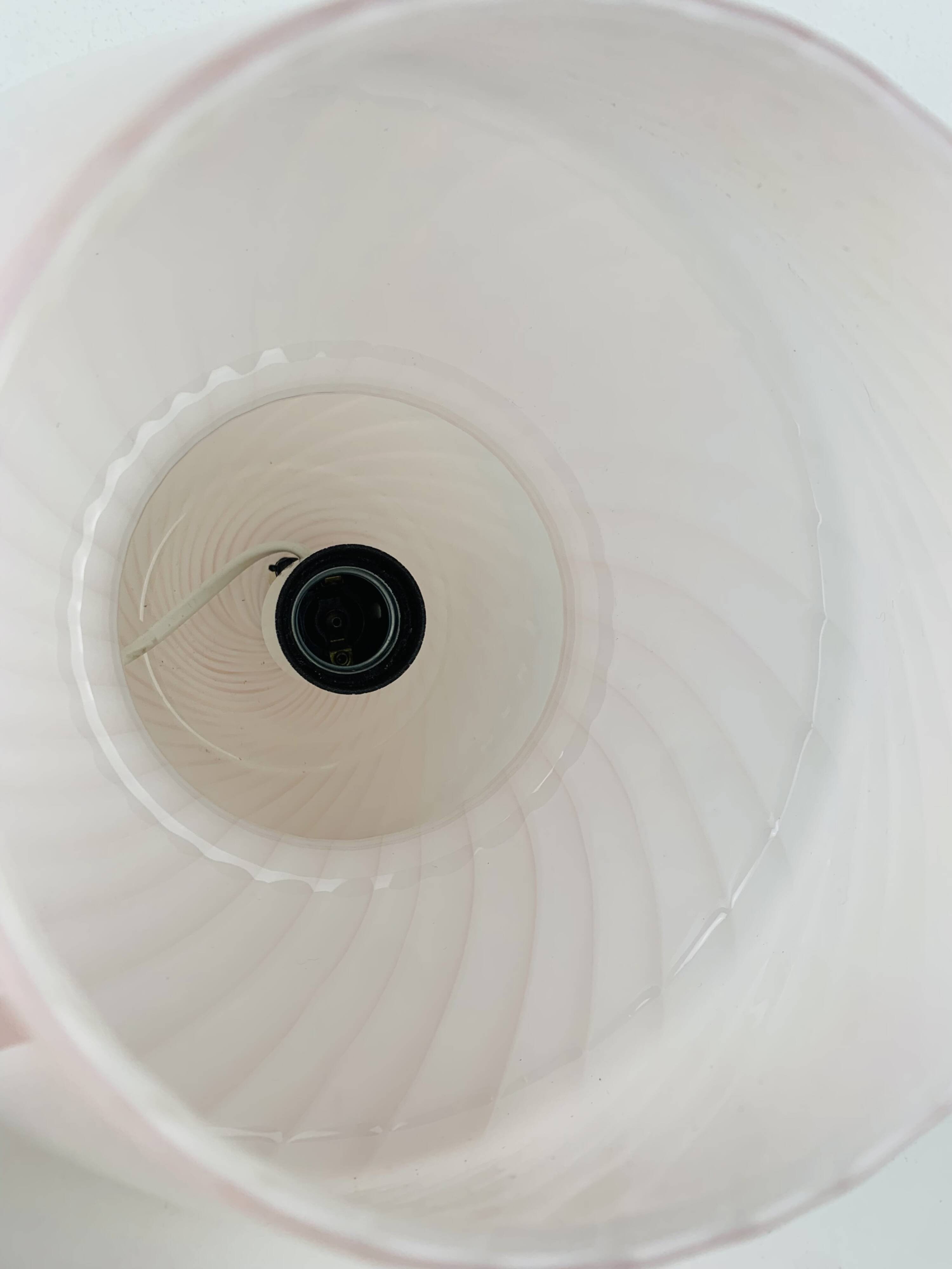 Pink mushroom lamp, Murano glass, vintage