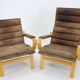 1970s Pair of Yngve Ekström "Contino" Leather Armachair,Sweden