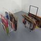 Steel magazine or record racks, 1960s, set of 2