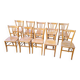Ensemble de 10 chaises bistrot années 1950-60 vintage