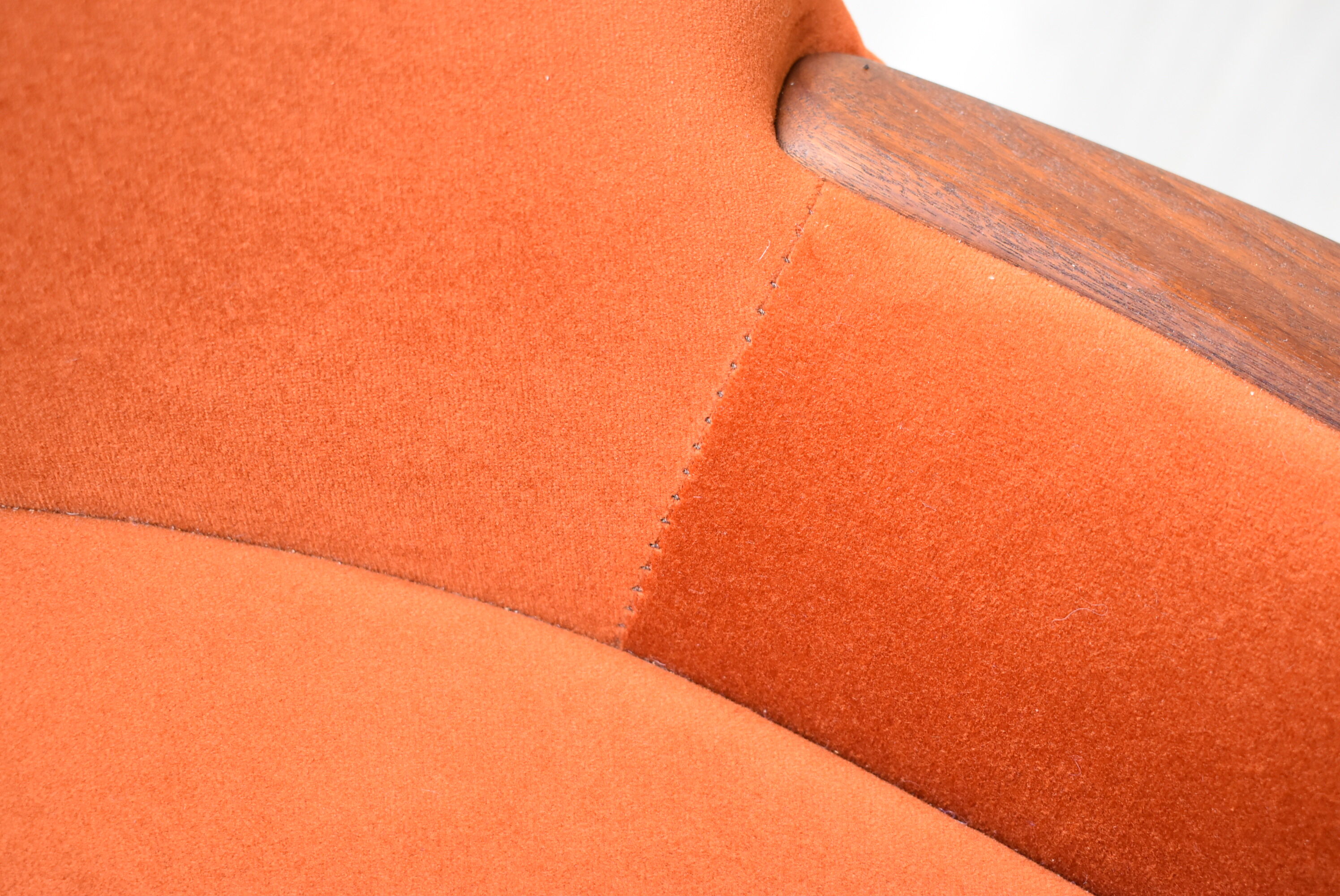 Vintage Sofa, 1960s, Russet Velvet
