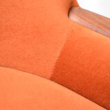 Vintage Sofa, 1960s, Russet Velvet