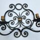 Ancienne paire d'appliquer fer forgé style baroque