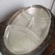 Silver-plated metal appetizer serving tray