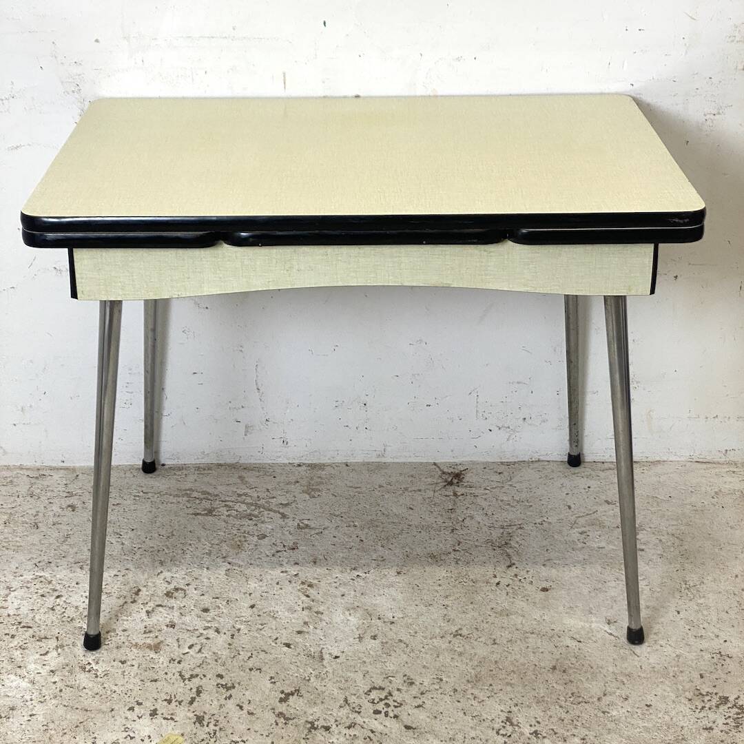 Vintage Yellow Formica Table 1960's