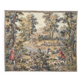 Vintage Aubusson jacquard tapestry "Hunting Scene"