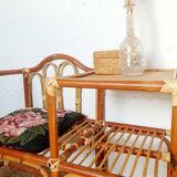 Armchair and rattan tablet