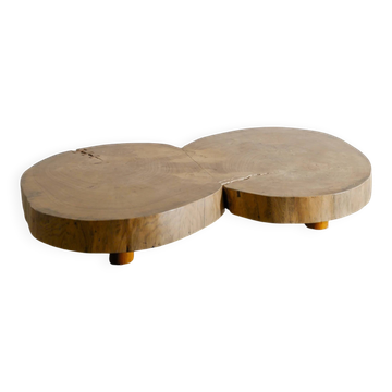 MId Century Brazilian Sculptural Wooden Low table, 1960s