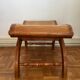 Tabouret colonial canné en teck