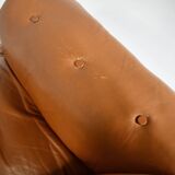 Mole sofa in leather by Sergio Rodrigues. 1960s Made in Brazil