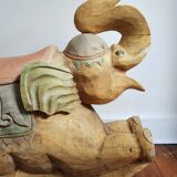 Rocking elephant, indian work, 65 x 67 cm