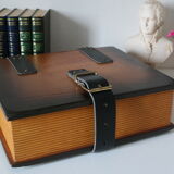 Solid oak box book shape