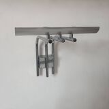 Pair of vintage Lumière Studio glass wall lights, chrome-plated metal, France 1970