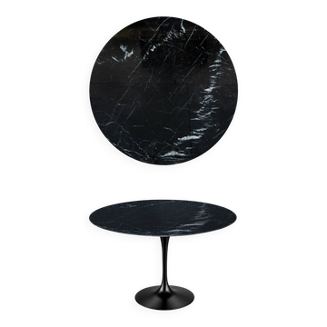 Original Knoll Tulip dining table (120cm) Nero Marquina glossy LIKE NEW!
