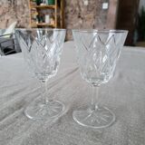 Set of 2 Reims crystal glasses