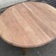 Renovated round Art Deco dining table, extendable, made of solid oak, 210cm.