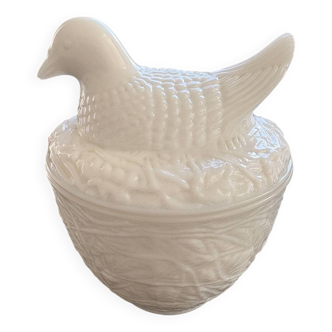 Boîte poule en opaline