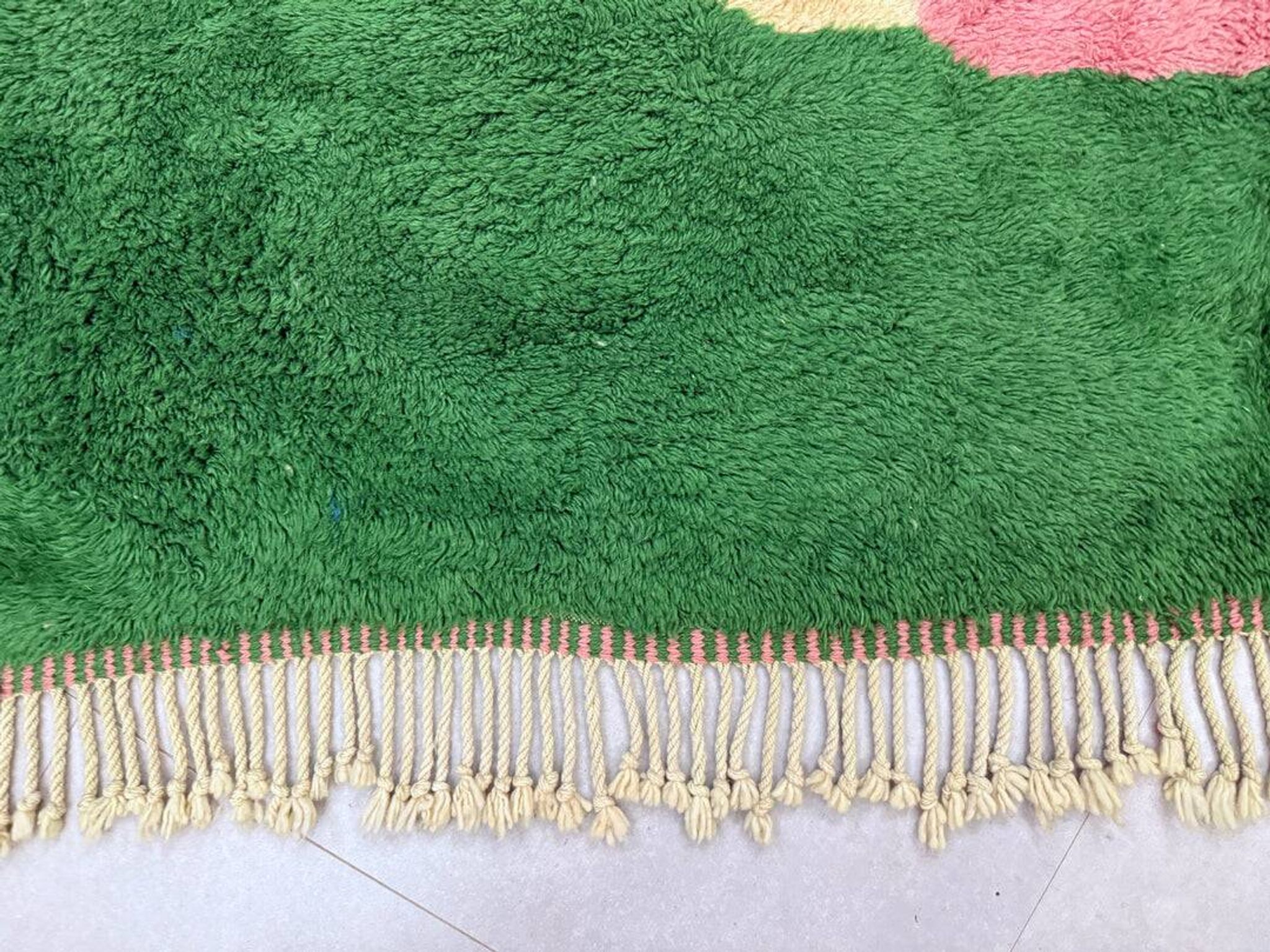 Custom green Moroccan rug 2.5/1.6