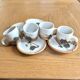 Coffee cups and plates Poterie de La Colombe tachist stoneware 50/60