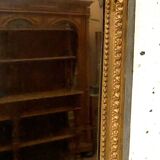 Miroir de style Louis XVI en bois et stuc doré XIX siècle Trumeau de cheminée
