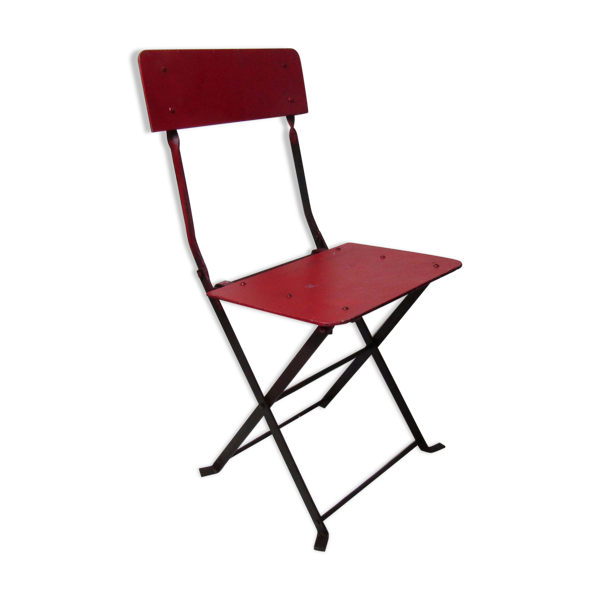 Ancienne chaise de bistrot pliante pour enfant