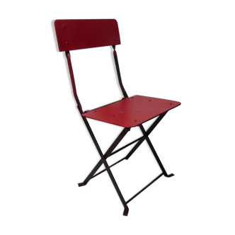 Ancienne chaise de bistrot pliante pour enfant