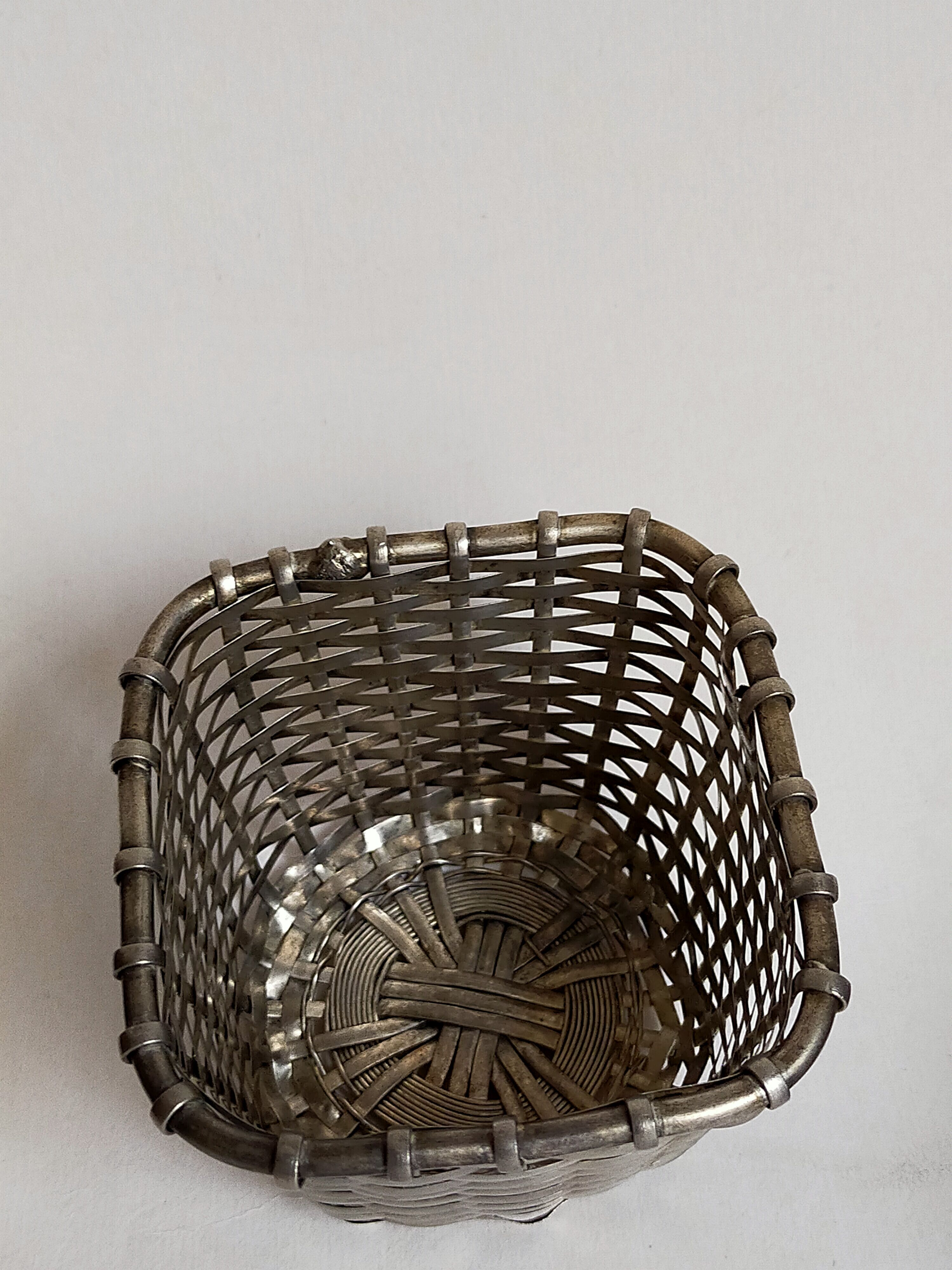 Set of three old thumbnail bins