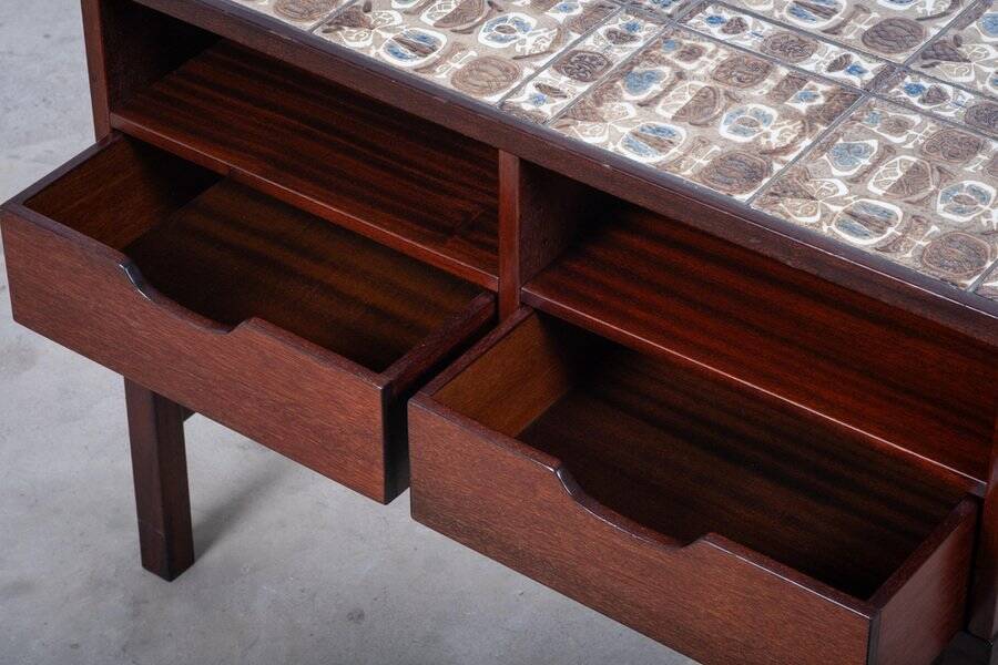 Mahogany Hall Table by Severin Hansen, Denmark, 1950s